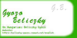 gyozo beliczky business card